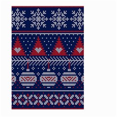 Beautiful Knitted Christmas Pattern Large Garden Flag (two Sides) by Vaneshart