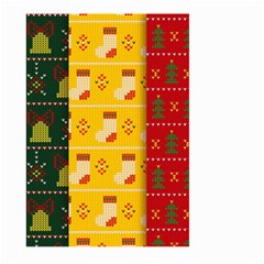 Knitted Christmas Pattern With Socks Bells Large Garden Flag (two Sides) by Vaneshart