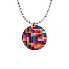 Abstract Geometry Blocks 1  Button Necklace by Bajindul