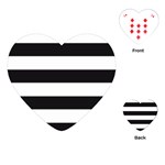 Black and White Large Stripes Goth Mime french style Playing Cards Single Design (Heart) Front