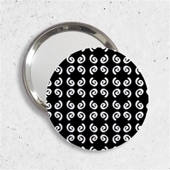 Pattern Formes Ronds Noir 2 25  Handbag Mirrors by kcreatif