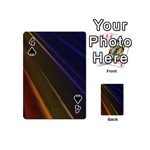 Rainbow Waves Mesh Colorful 3d Playing Cards 54 Designs (Mini) Front - Spade4