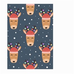 Cute Deer Heads Seamless Pattern Christmas Large Garden Flag (two Sides) by Vaneshart