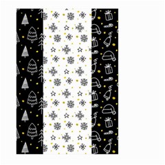 Black Golden Christmas Pattern Collection Large Garden Flag (two Sides) by Vaneshart