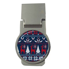 Knitted Christmas Pattern Money Clips (round)  by Vaneshart