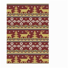 Beautiful Knitted Christmas Pattern Xmas Large Garden Flag (two Sides) by Vaneshart