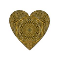 Golden Star And Starfall In The Sacred Starshine Heart Magnet by pepitasart
