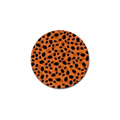 Orange Cheetah Animal Print Golf Ball Marker (4 Pack) by mccallacoulture