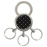 Buddhism Motif Print Pattern Design 3-Ring Key Chain Front