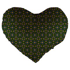Df Chocolate Hills Large 19  Premium Flano Heart Shape Cushions by deformigo