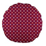 DF Magenta Rumor Large 18  Premium Flano Round Cushions Front
