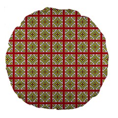 Df Hackberry Grid Large 18  Premium Round Cushions by deformigo