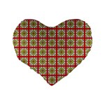 DF Hackberry Grid Standard 16  Premium Heart Shape Cushions Back