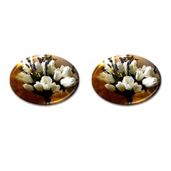 Tulips 1 3 Cufflinks (oval) by bestdesignintheworld