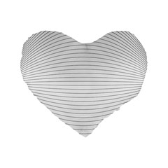 Pattern Background Monochrome Standard 16  Premium Heart Shape Cushions by HermanTelo
