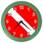 Diving flag Color Wall Clock Front