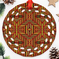 Rby-c-1-9 Round Filigree Ornament (two Sides) by ArtworkByPatrick