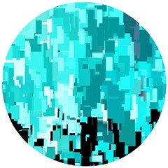 469823231 Glitch48 Wooden Puzzle Round by ScottFreeArt
