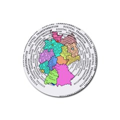 Digitization Transformation Germany Rubber Round Coaster (4 Pack)  by Vaneshart