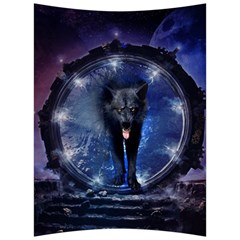 Awesome Wolf In The Gate Back Support Cushion by FantasyWorld7