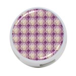Doily Only Pattern Purple 4-Port USB Hub (Two Sides) Back