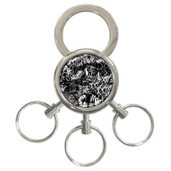 Graffiti Abstract Collage Print Pattern 3-ring Key Chain by dflcprintsclothing