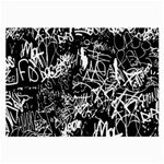 Graffiti Abstract Collage Print Pattern Large Glasses Cloth Front