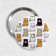 Cat Kitten Seamless Pattern 2 25  Handbag Mirrors by Vaneshart