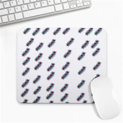 Japan Cherry Blossoms On White Large Mousepads by pepitasart