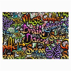 Graffiti Word Seamless Pattern Large Glasses Cloth by Nexatart