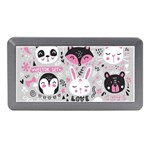 Big Set With Cute Cartoon Animals Bear Panda Bunny Penguin Cat Fox Memory Card Reader (Mini) Front