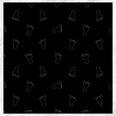 Neon Style Black And White Footprints Motif Pattern Canvas 20  X 20  by dflcprintsclothing