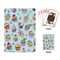 Cupcake Doodle Pattern Playing Cards Single Design (rectangle) by Sobalvarro