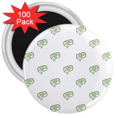 Happy St Patricks Day Symbol Motif Pattern 3  Magnets (100 Pack) by dflcprintsclothing