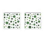 St Patricks day pattern Cufflinks (Square) Front(Pair)