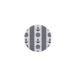 Nautical Seamless Pattern Vector Illustration 1  Mini Buttons by Wegoenart