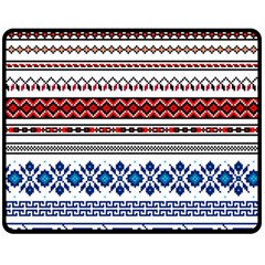 Illustration Ukrainian Folk Seamless Pattern Ornament Ethnic Ornament Border Element Fleece Blanket (medium)  by Wegoenart