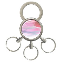 Pink Fractal 3-ring Key Chain by Sparkle
