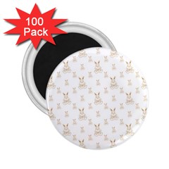 Happy Easter Motif Print Pattern 2 25  Magnets (100 Pack)  by dflcprintsclothing