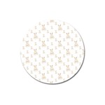 Happy Easter Motif Print Pattern Magnet 3  (Round) Front