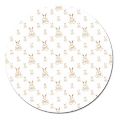 Happy Easter Motif Print Pattern Magnet 5  (round) by dflcprintsclothing