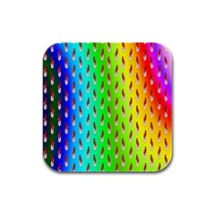 Bear Cycling Rubber Square Coaster (4 Pack)  by Sparkle