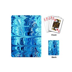 Blue Waves Playing Cards Single Design (mini) by Sparkle