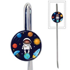 Boy Spaceman Space Rocket Ufo Planets Stars Book Mark by Vaneshart