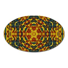 Yuppie And Hippie Art With Some Bohemian Style In Oval Magnet by pepitasart