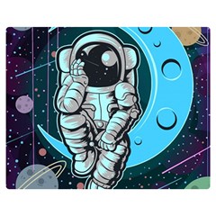 Astronaut Full Color Double Sided Flano Blanket (medium)  by Vaneshart