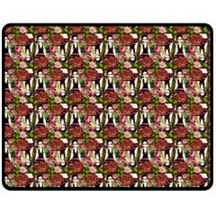 Swimmer 20s Brown Fleece Blanket (medium)  by snowwhitegirl