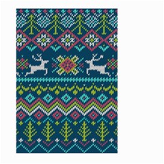 Background With Fabric Texture Winter Large Garden Flag (two Sides) by Vaneshart