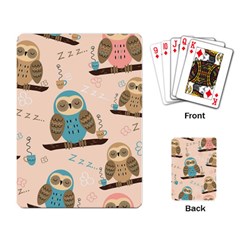 Seamless Pattern Owls Dream Cute Style Fabric Playing Cards Single Design (rectangle) by Vaneshart