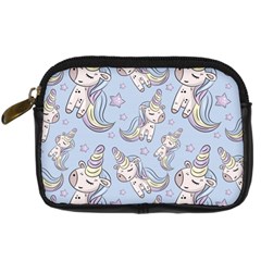 Pattern With Cute Unicorns Digital Camera Leather Case by Vaneshart